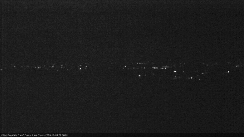 Lake Travis webcam, December 8, 2016 11:05 PM CT