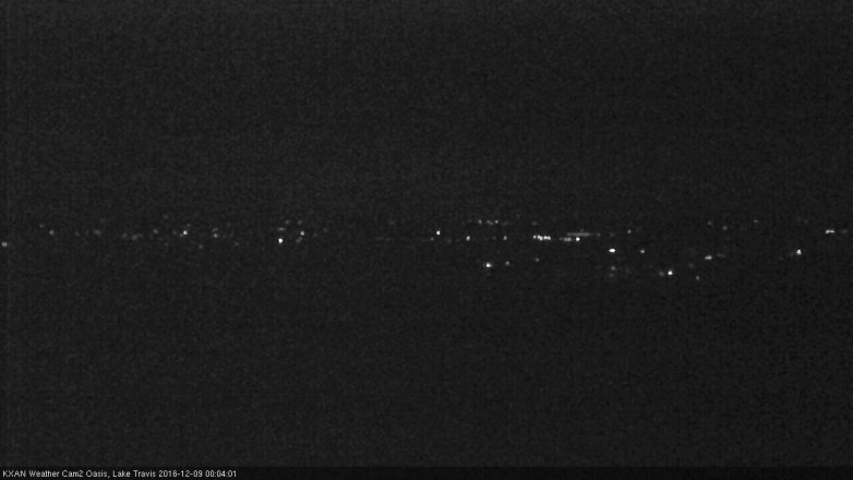 Lake Travis webcam, December 8, 2016 11:30 PM CT