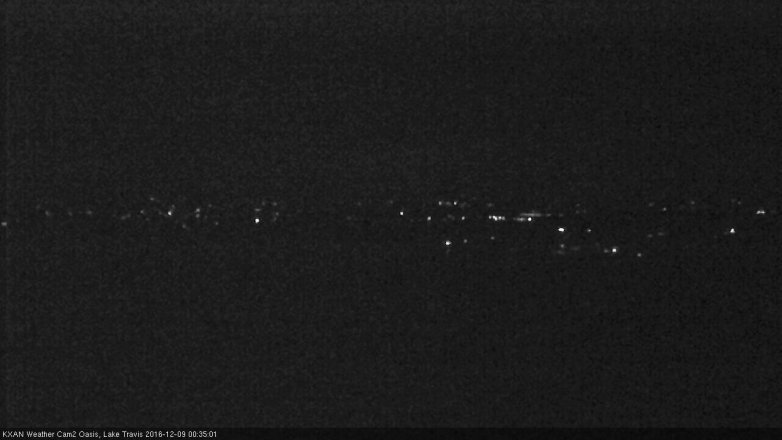 Lake Travis webcam, December 8, 2016 11:50 PM CT