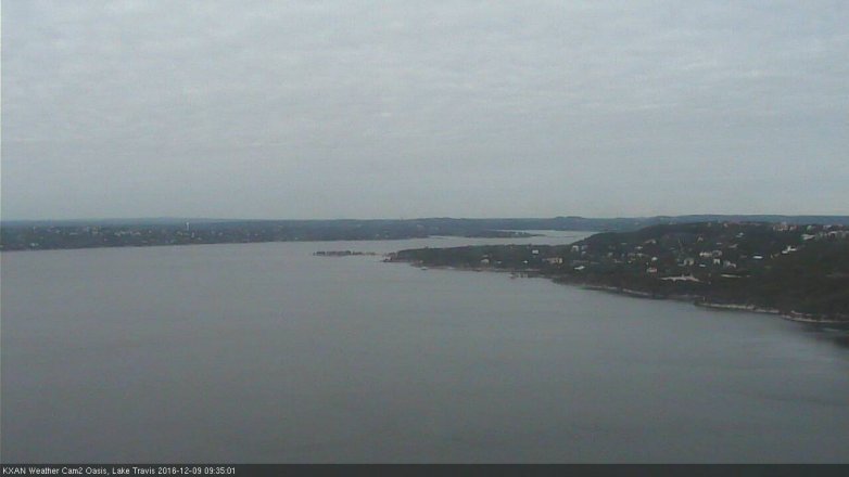 Lake Travis webcam, December 9, 2016 9:00 AM CT