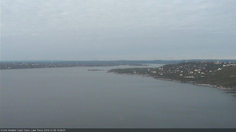 Lake Travis webcam, December 9, 2016 9:10 AM CT