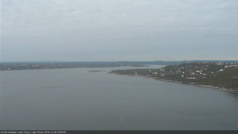 Lake Travis webcam, December 9, 2016 9:15 AM CT