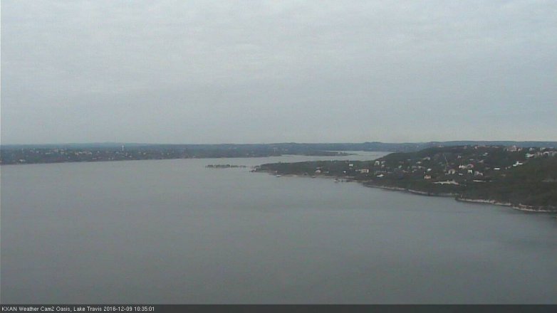 Lake Travis webcam, December 9, 2016 9:40 AM CT