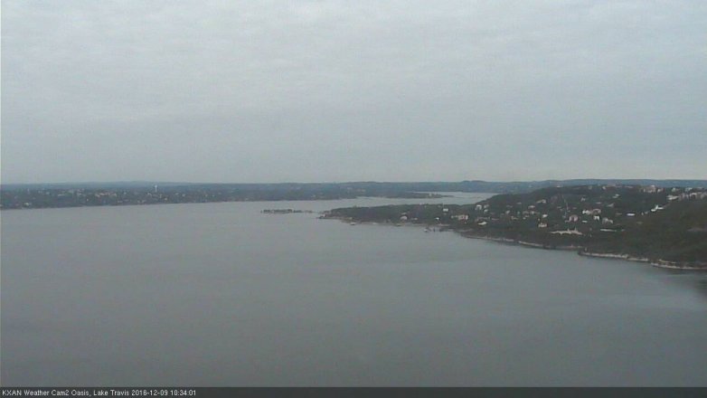 Lake Travis webcam, December 9, 2016 9:45 AM CT