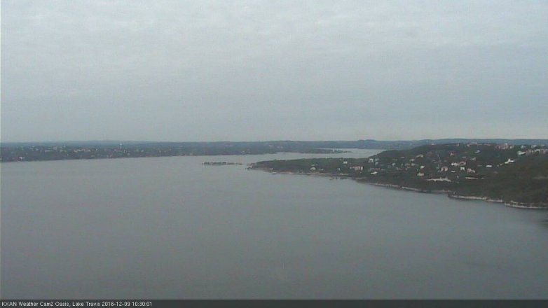 Lake Travis webcam, December 9, 2016 9:55 AM CT