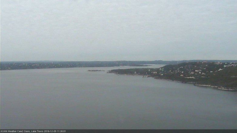 Lake Travis webcam, December 9, 2016 10:35 AM CT