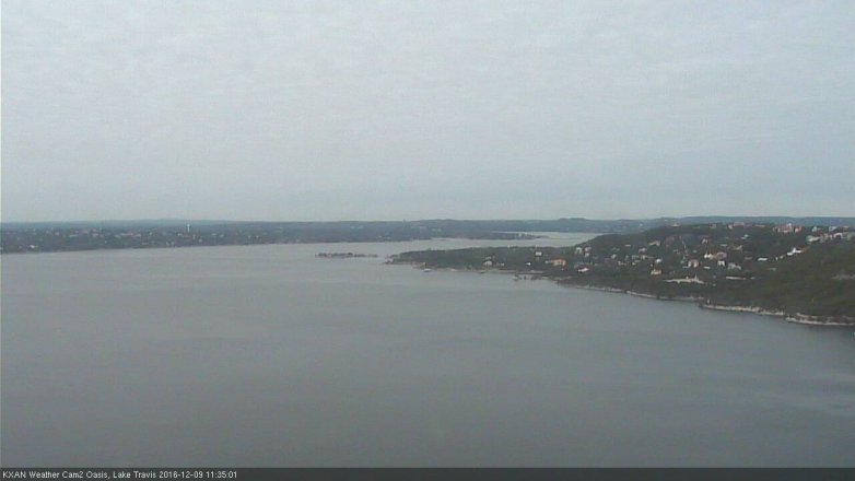 Lake Travis webcam, December 9, 2016 10:50 AM CT