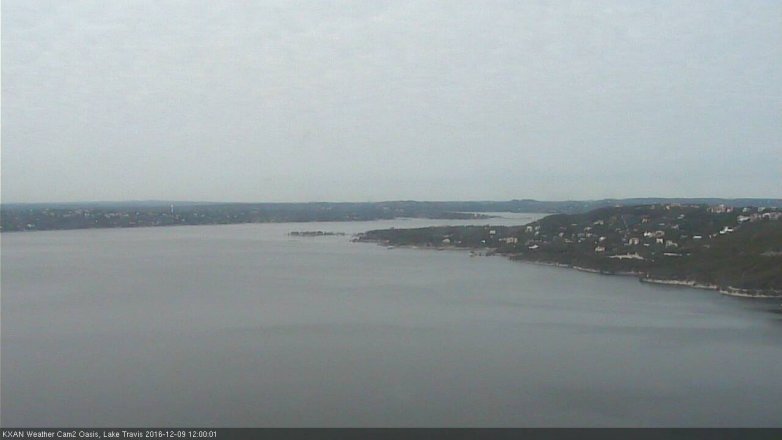 Lake Travis webcam, December 9, 2016 11:10 AM CT