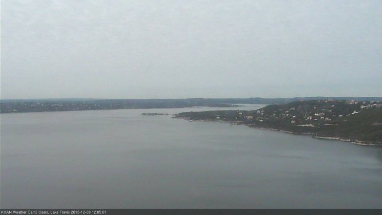 Lake Travis webcam, December 9, 2016 11:30 AM CT