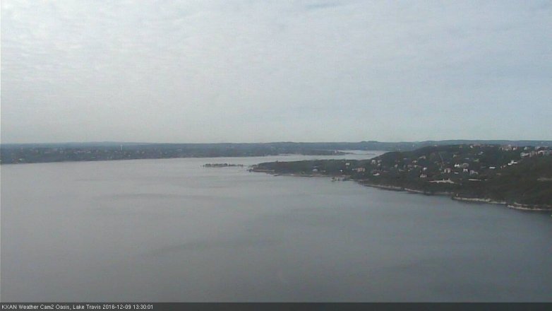 Lake Travis webcam, December 9, 2016 12:40 PM CT