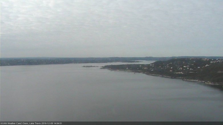 Lake Travis webcam, December 9, 2016 1:15 PM CT