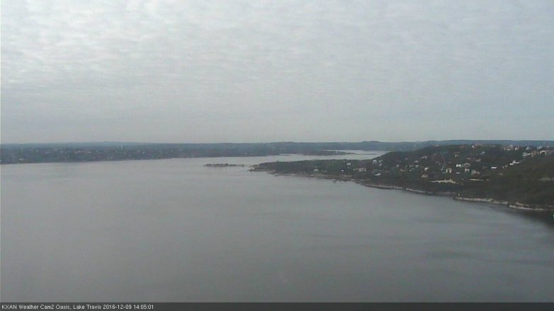 Lake Travis webcam, December 9, 2016 1:35 PM CT