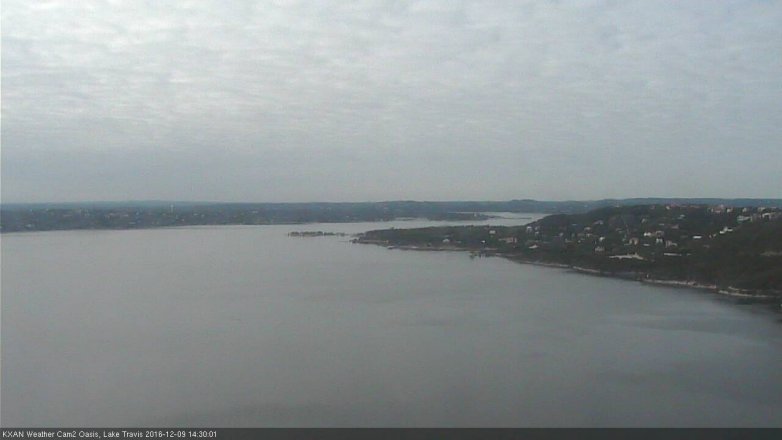 Lake Travis webcam, December 9, 2016 2:00 PM CT
