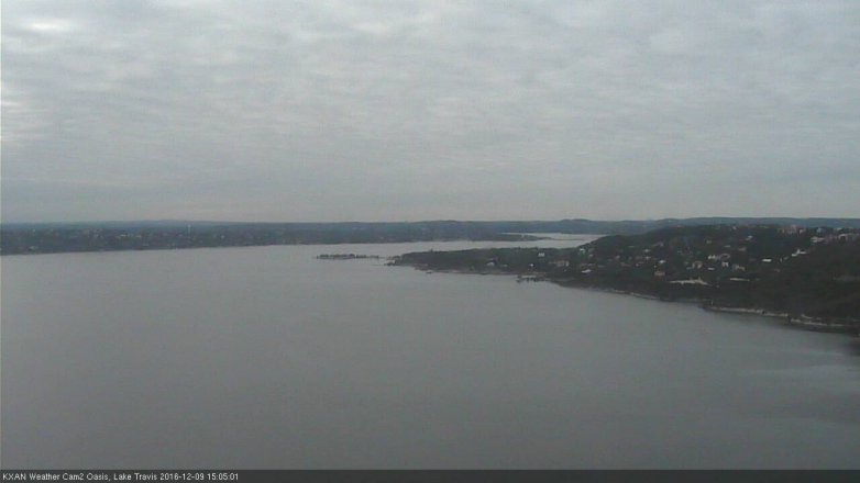 Lake Travis webcam, December 9, 2016 2:20 PM CT