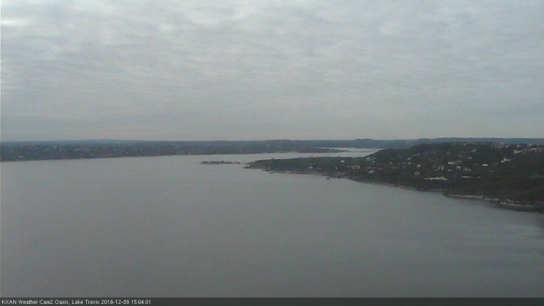 Lake Travis webcam, December 9, 2016 2:35 PM CT