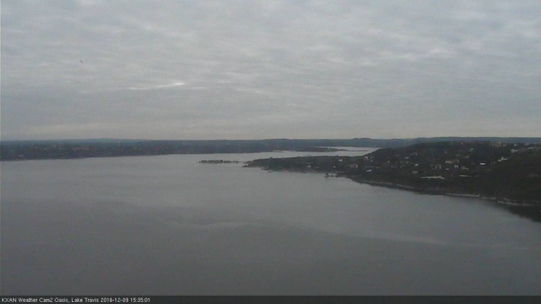 Lake Travis webcam, December 9, 2016 2:55 PM CT