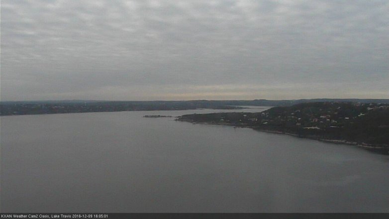 Lake Travis webcam, December 9, 2016 3:35 PM CT