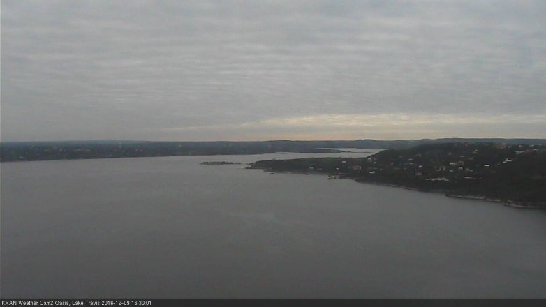 Lake Travis webcam, December 9, 2016 3:50 PM CT