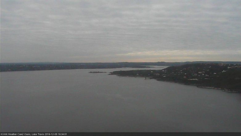 Lake Travis webcam, December 9, 2016 3:55 PM CT