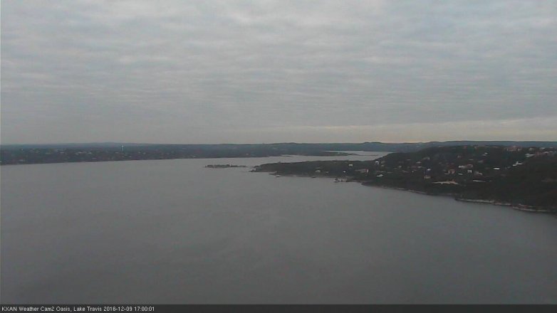 Lake Travis webcam, December 9, 2016 4:10 PM CT