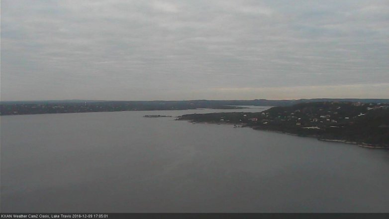 Lake Travis webcam, December 9, 2016 4:20 PM CT