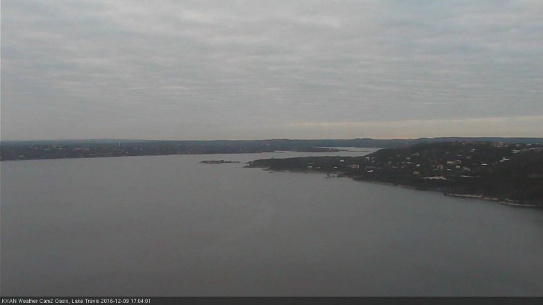 Lake Travis webcam, December 9, 2016 4:30 PM CT