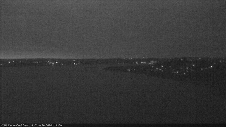 Lake Travis webcam, December 9, 2016 5:10 PM CT