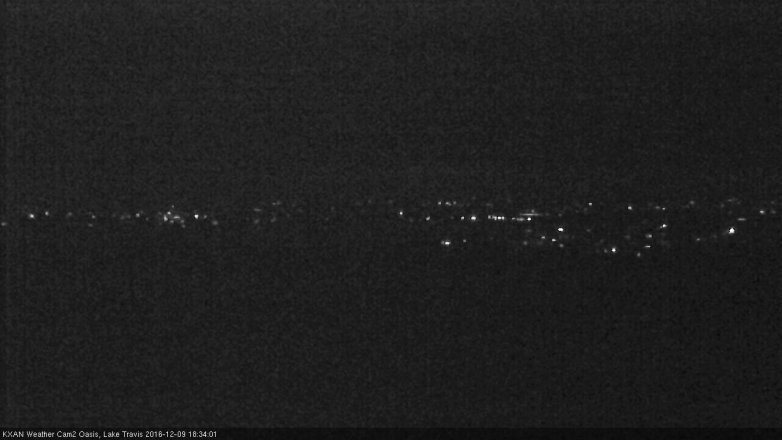 Lake Travis webcam, December 9, 2016 6:00 PM CT