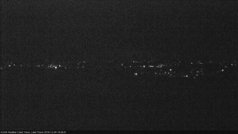 Lake Travis webcam, December 9, 2016 6:50 PM CT