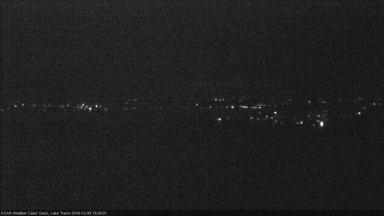 Lake Travis webcam, December 9, 2016 6:55 PM CT