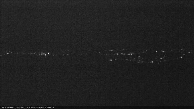 Lake Travis webcam, December 9, 2016 7:05 PM CT