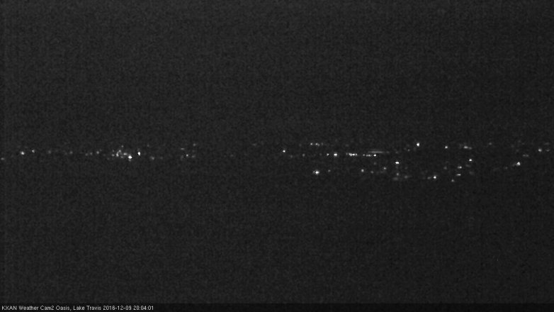 Lake Travis webcam, December 9, 2016 7:15 PM CT