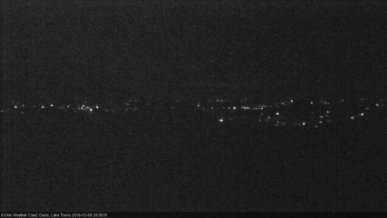 Lake Travis webcam, December 9, 2016 7:55 PM CT
