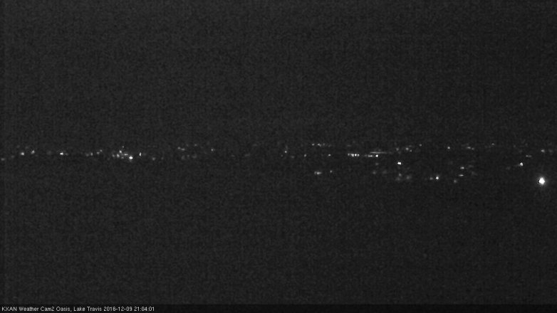 Lake Travis webcam, December 9, 2016 8:10 PM CT