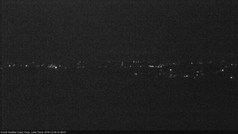 Lake Travis webcam, December 9, 2016 8:30 PM CT