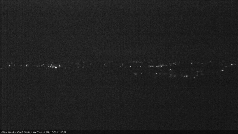 Lake Travis webcam, December 9, 2016 8:35 PM CT