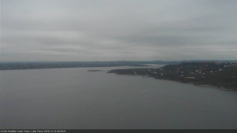 Lake Travis webcam, December 10, 2016 9:05 AM CT
