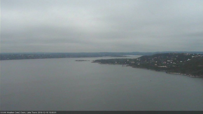 Lake Travis webcam, December 10, 2016 9:30 AM CT