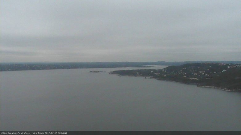 Lake Travis webcam, December 10, 2016 9:40 AM CT