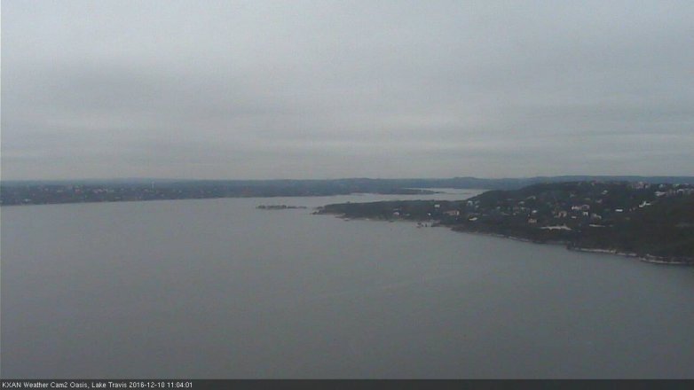 Lake Travis webcam, December 10, 2016 10:20 AM CT