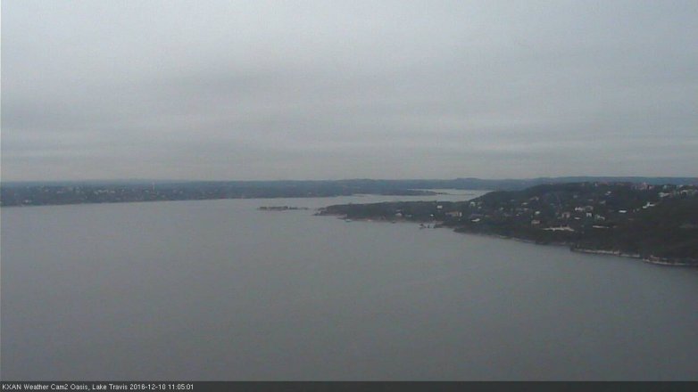 Lake Travis webcam, December 10, 2016 10:25 AM CT
