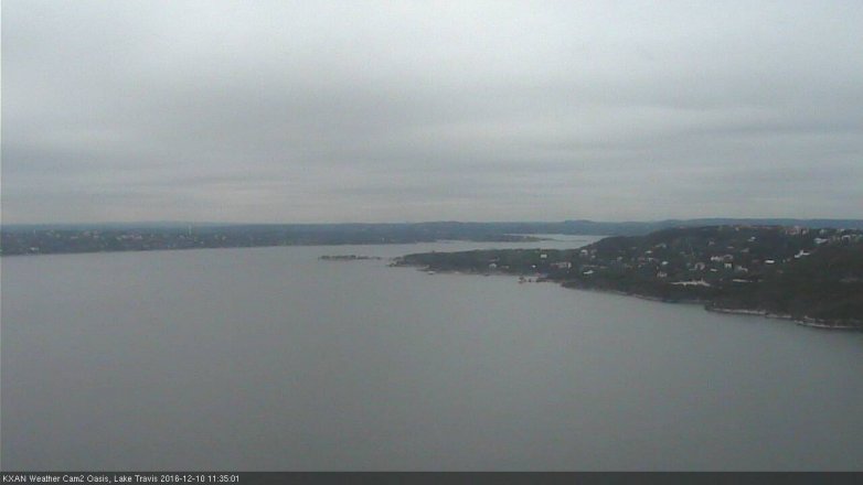 Lake Travis webcam, December 10, 2016 10:55 AM CT