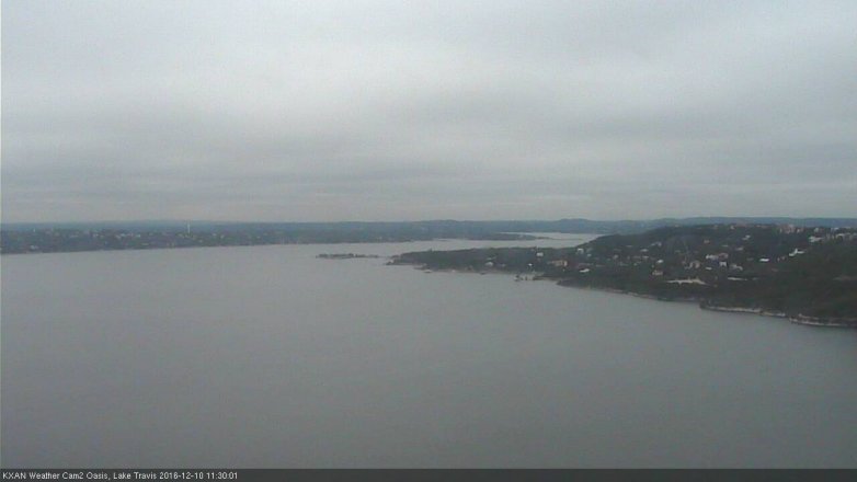 Lake Travis webcam, December 10, 2016 11:00 AM CT