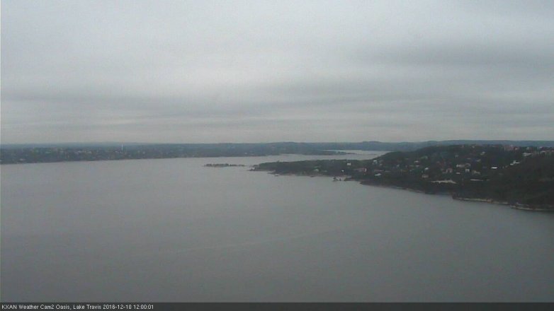 Lake Travis webcam, December 10, 2016 11:10 AM CT