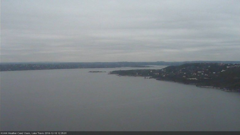 Lake Travis webcam, December 10, 2016 11:40 AM CT