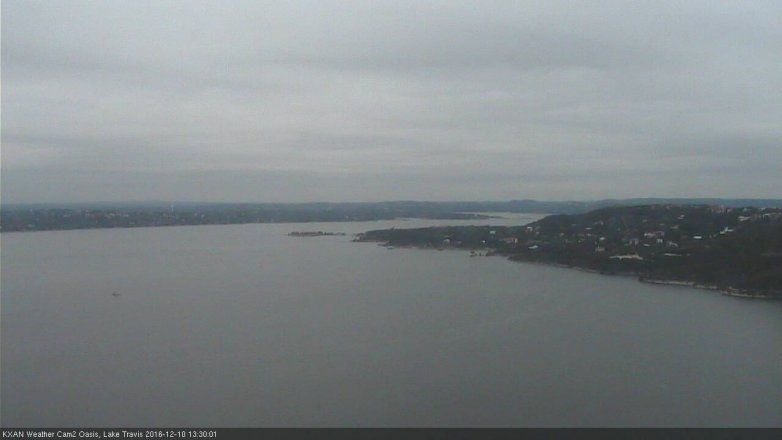Lake Travis webcam, December 10, 2016 12:55 PM CT