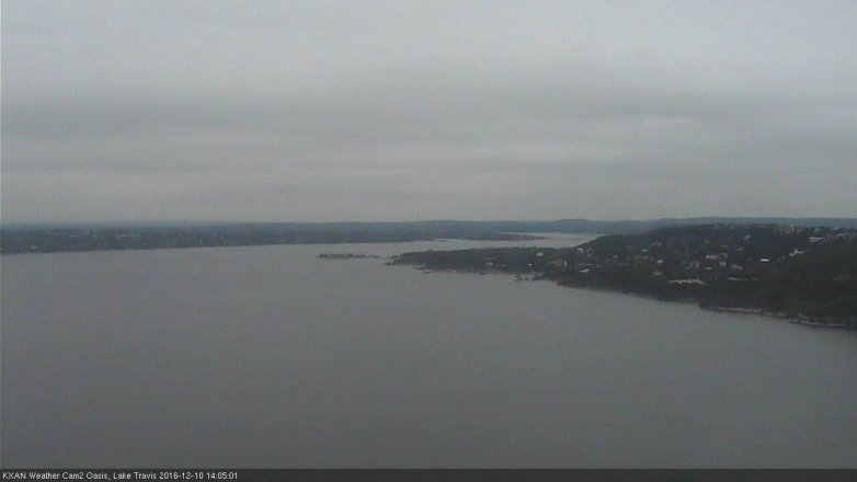 Lake Travis webcam, December 10, 2016 1:15 PM CT
