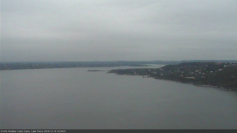 Lake Travis webcam, December 10, 2016 1:40 PM CT
