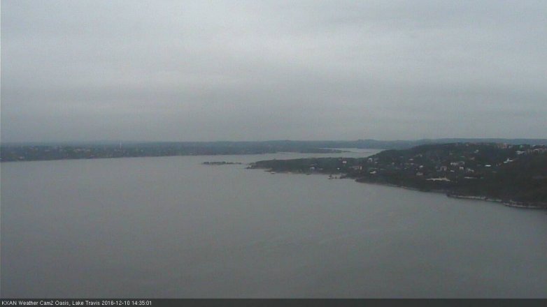 Lake Travis webcam, December 10, 2016 1:45 PM CT