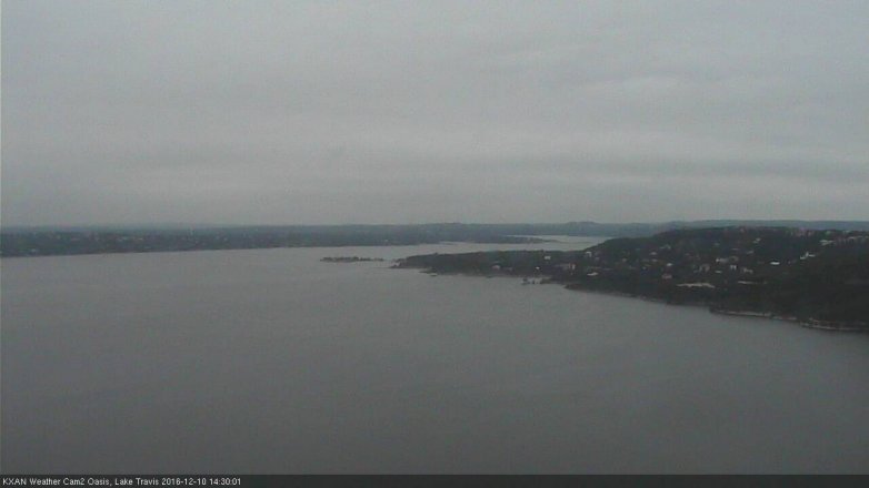 Lake Travis webcam, December 10, 2016 1:55 PM CT
